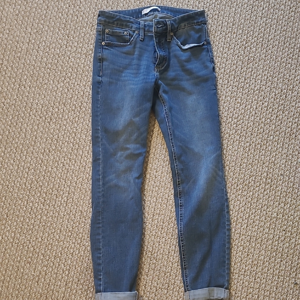 LC Lauren Conrad Blue Ankle Cropped Jeans